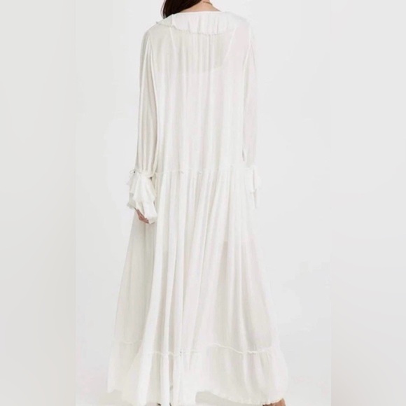 NWT Free People Sweet Darlin Maxi Dress  Sz XS Ivory Oversized - Picture 6 of 14